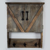 Rustic Hanging Storage Cabinet & Hooks